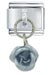 Rose Light Blue Italian Charm