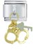Gold Handcuffs & Silver Key Italian Charm