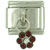 Crystal Flower Red Italian Charm