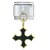 Cross Black Dangle Italian Charm