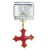 Cross Red Dangle Italian Charm