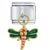 Dragonfly Green Italian Charm