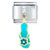Turquoise Flower Sandal Dangle Italian Charm
