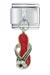 Rhinestone Sandal Red Italian Charm