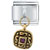 February Amethyst Color Emblem Italian Charm