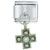 Clear Rhinestone Cross Silver Italian Charm