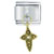 Rhinetone Cross Gold Italian Charm