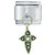 Rhinestone Cross Silver Italian Charm