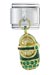 Crystal Baby Shoe Green Italian Charm