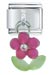 Dangle Pink Flower Italian Charm