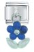 Dangle Blue Flower Italian Charm
