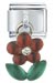 Dangle Red Flower Italian Charm