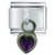Dangle February Heart Italian Charm
