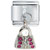Dangle Silver Rhinestone Purse Italian Charm