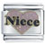 Glitter Pink Niece Heart Italian Charm