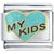 Glitter Turquoise My Kids Heart Italian Charm