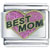 Best Mom Magenta Heart Italian Charm