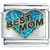 Best Mom Darkblue Heart Italian Charm