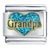 Grandpa Heart Blue Italian Charm