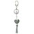 Pink Murano Glass Heart Keychain