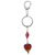 Murano Glass Red Bead Keychain