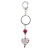 Murano Glass Red Heart Keychain
