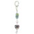 Murano Glass Pink Bead Square Keychain
