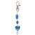Murano Glass Blue Bead Pendant Charms Keychain