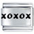 Xoxox Hugs Kisses Laser Italian Charm