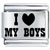 Laser I Heart My Boys Laser Italian Charm