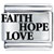 Laser Faith Hope Love Laser Italian Charm