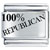 100% Republican Laser Italian Charm