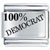 100% Democrat Laser Italian Charm