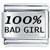 100% Bad Girl Laser Italian Charm