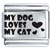 Laser My Dog Loves My Cat Italian Charm