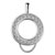 925 Sterling Silver Clear White Crystal Diamond Accent Circle Pendant Necklace Sterling Silver Pendant