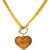 Golden Tone Chain Dangle Murano Glass Heart Summer Pendants Necklace