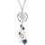 Multi Dangle Round White Murano Glass Necklace
