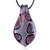 Autumn Red Leaf Drop Murano Glass Necklace
