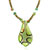Light Green Leaf Drop Murano Glass Necklace