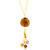 Amber Round Multi Dangle Murano Glass Necklace