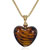 Coffee Brown Heart Murano Glass Necklace