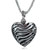 Black And White Striped Murano Glass Necklace