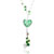 Green And White Heart Lampwork Murano Glass Necklace