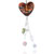 Black And Orange Heart Murano Glass Necklace