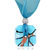 Aqua Baby Blue Amulet Murano Glass Necklace