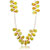 Red And Yellow Lampwork Murano Glass Teardrop Summer Pendant Necklaces