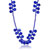 Blue Lampwork Murano Glass Teardrop Summer Pendant Necklaces