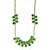 Green Lampwork Murano Glass Teardrop Summer Pendant Necklaces
