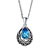 Drop Flower March Birthstone Aquamarine Made Swarovski Crystal Drop Pendant
